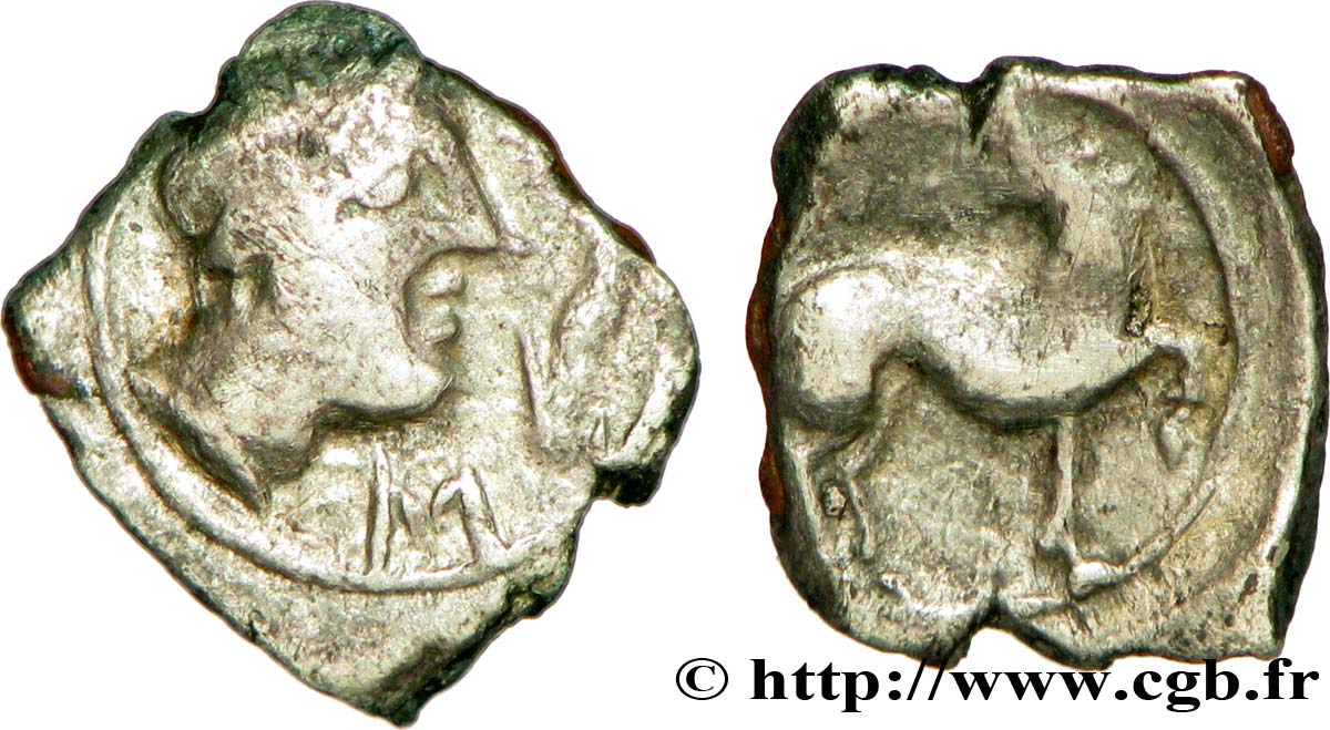 GALLIEN - NEDENES (oppidum des Montlaures) Obole au cheval retourné fVZ
