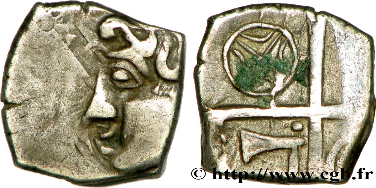 GALLIA - SOUTH WESTERN GAUL - PETROCORES / NITIOBROGES, Unspecified Drachme “au style flamboyant”, S. 154 AU/XF