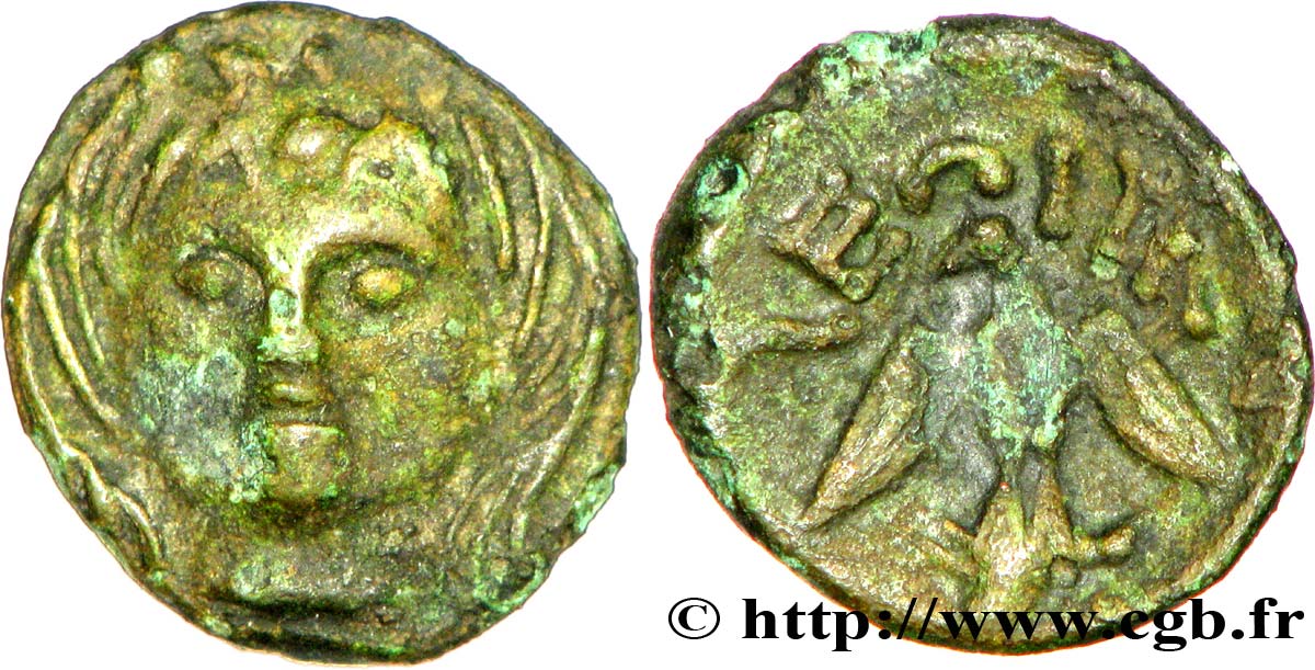 SEGUSIAVI / ÆDUI, Incerti (Regione di Feurs (Forez) / Mont-Beuvray)
 Bronze SECISV à la tête de face AU/XF