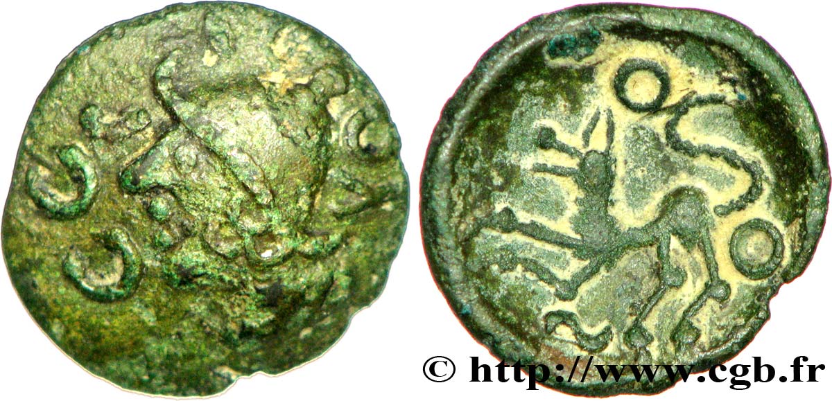 SEGUSIAVI / ÆDUI, Unbekannt (Region die Feurs (Forez) / Mont-Beuvray)
 Bronze BN. 10315 var. fVZ/VZ