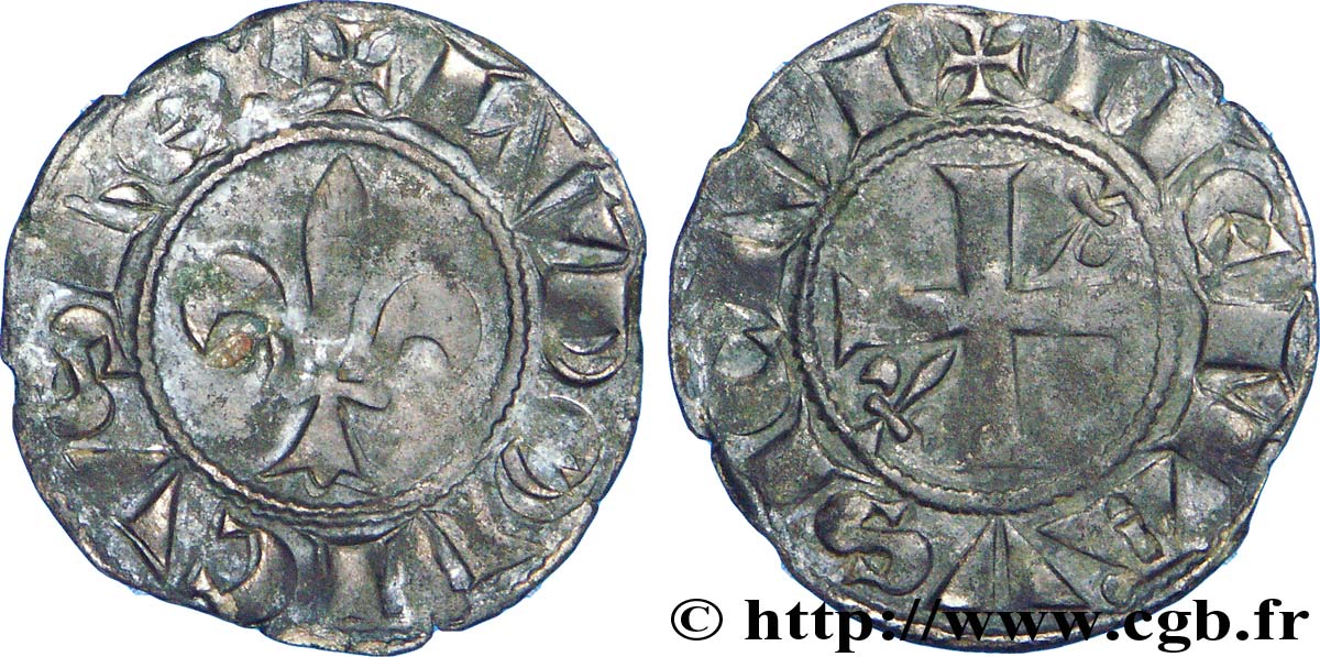 LOUIS IX OF FRANCE CALLED SAINT LOUIS Denier c. 1244-1247 Nîmes XF
