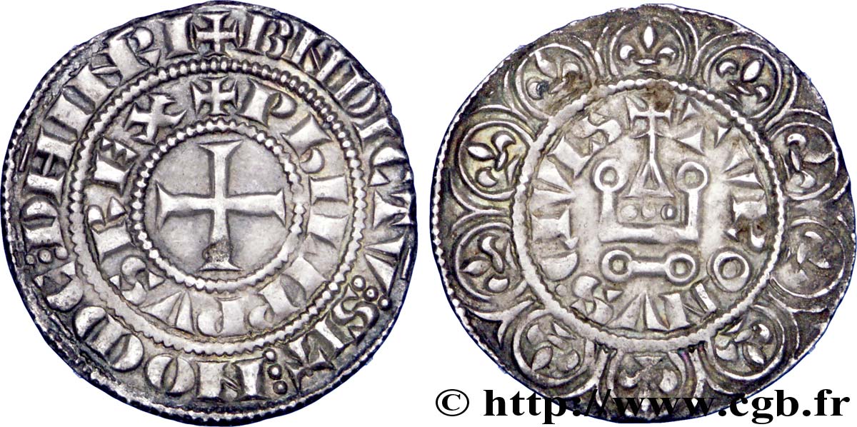 FILIPPO IV  THE FAIR  Maille tierce à l O rond n.d.  q.SPL