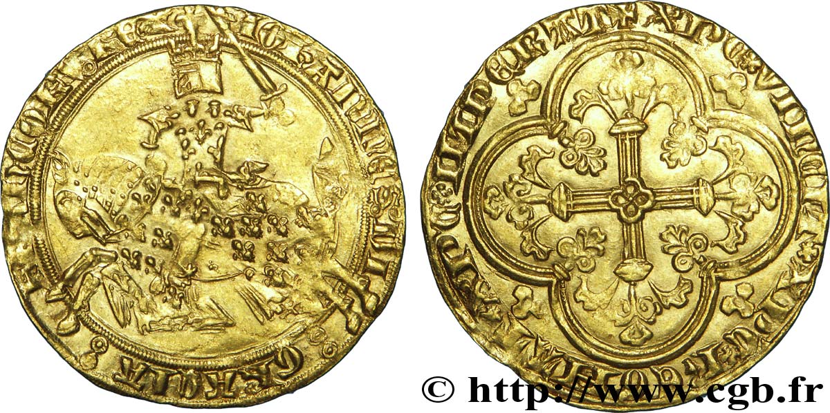 JUAN II  THE GOOD  Franc à cheval n.d.  EBC/MBC+