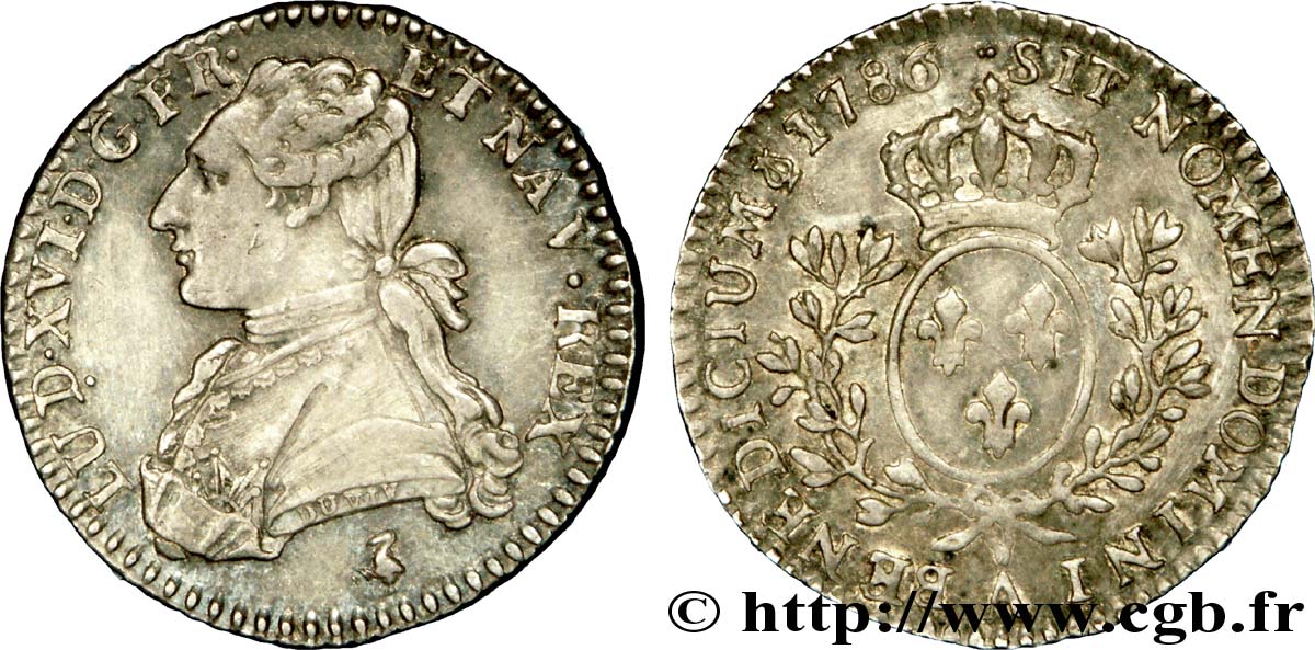 LOUIS XVI Dixième d&nbsp;écu dit &nbsp;aux branches d&nbsp;olivier&nbsp; 1786 Paris TTB+