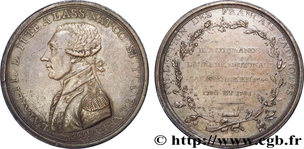 LAFAYETTE (MARIE-JOSEPH-PAUL-ROCH-YVES-GILBERT MOTIER, MARQUIS OF) Médaille de LaFayette AU/XF