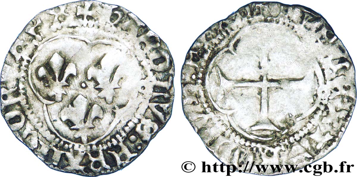 CHARLES VII  THE WELL SERVED  Double tournois 28/01/1436 Toulouse MBC/BC+