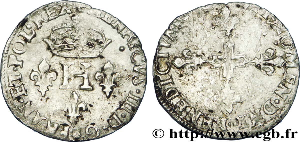 HENRI III Sol parisis 158[3, 4 ou 5] Toulouse TTB/TB