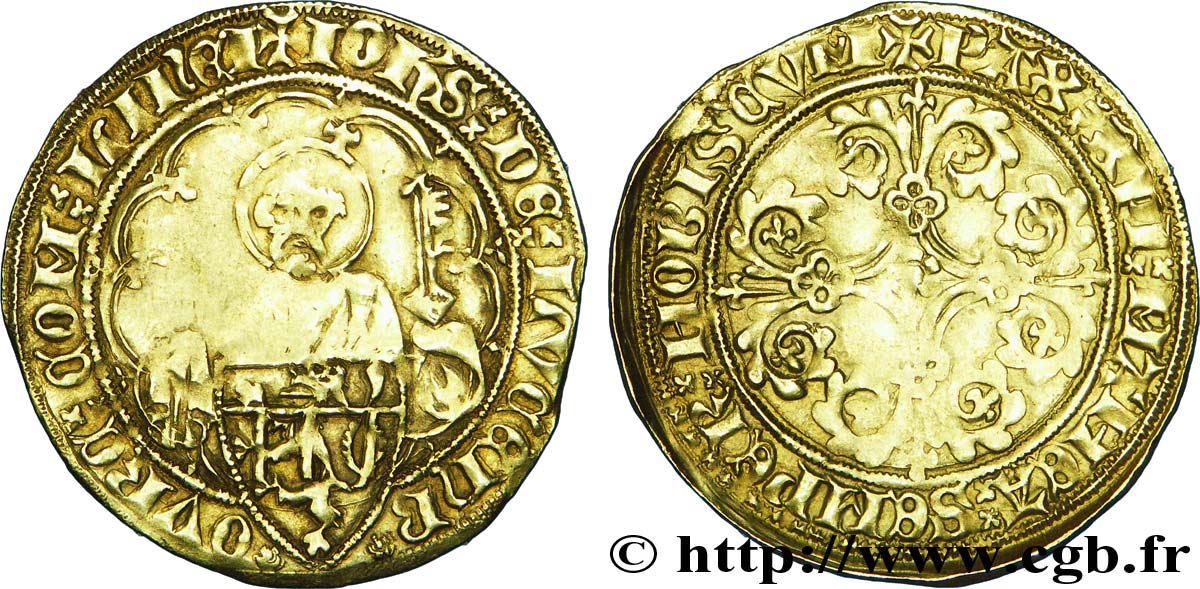 PRINCIPALITY OF LIGNY - JOHN III OF LUXEMBOURG Pieter d or ou gouden peter ou piètre d or XF