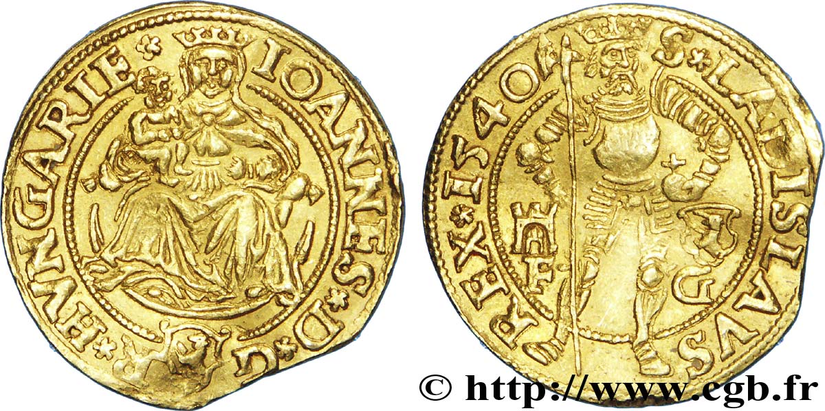 HONGRIE - ROYAUME DE HONGRIE - LOUIS II Ducat d’or 1540  XF