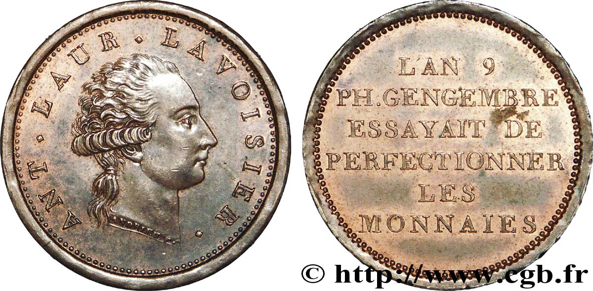 Essai au module de 2 francs de Lavoisier par Gengembre 1801 Paris VG.906  VZ 