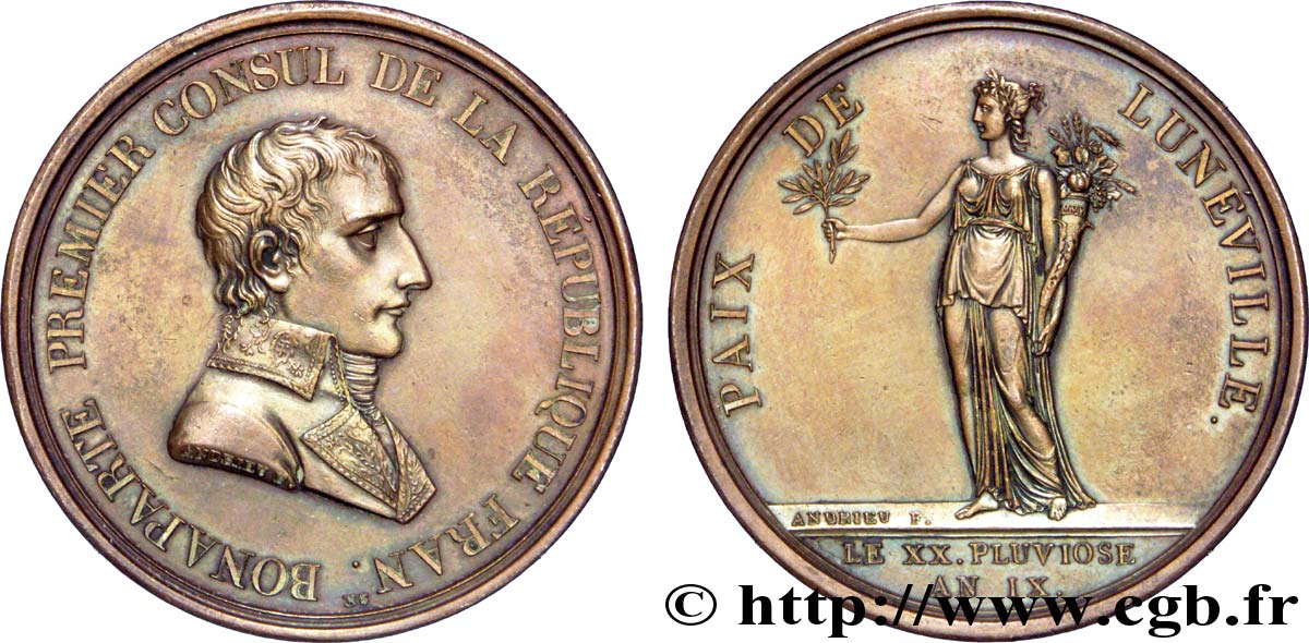 CONSOLATO Médaille BR 41, Paix de Lunéville SPL