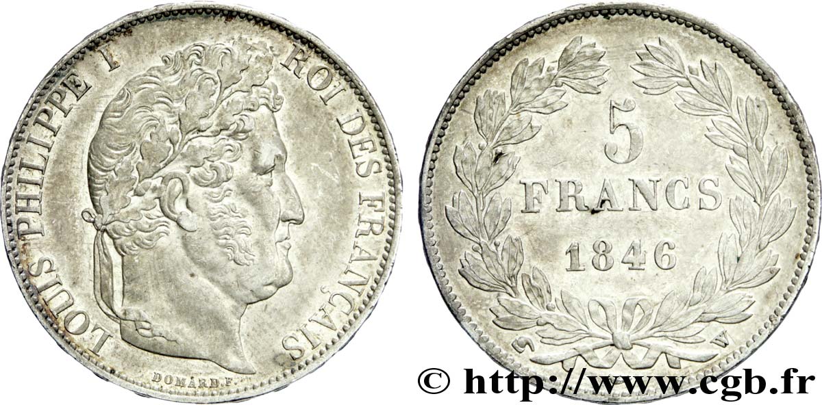 5 francs, IIIe type Domard 1846 Lille F.325/13 MBC 