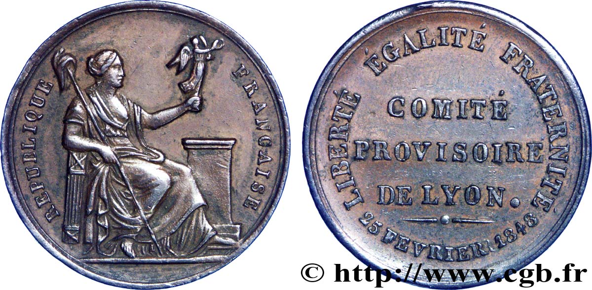 ZWEITE FRANZOSISCHE REPUBLIK Jeton de présence, Comité provisoire de Lyon SS