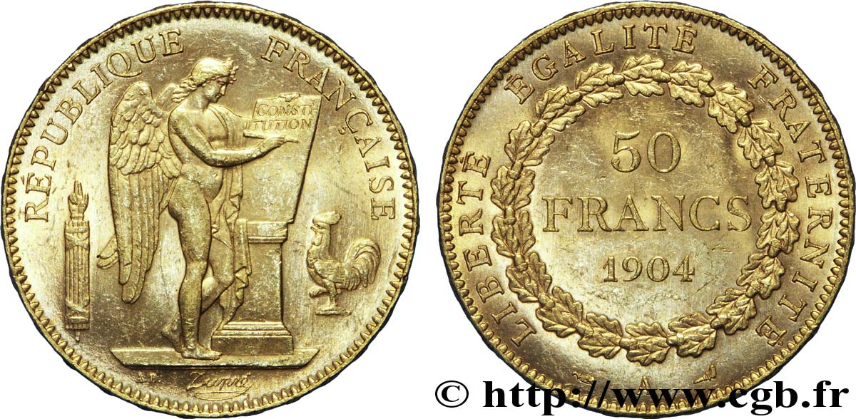 50 francs or Génie 1904 Paris F.549/6 EBC 