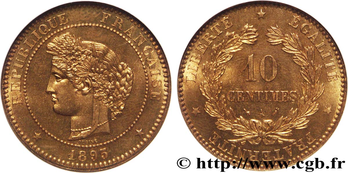 10 centimes Cérès 1895 Paris F.135/40 MS 