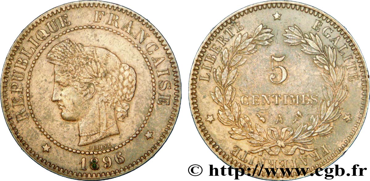 5 centimes Cérès 1896 Paris F.118/38 BB 