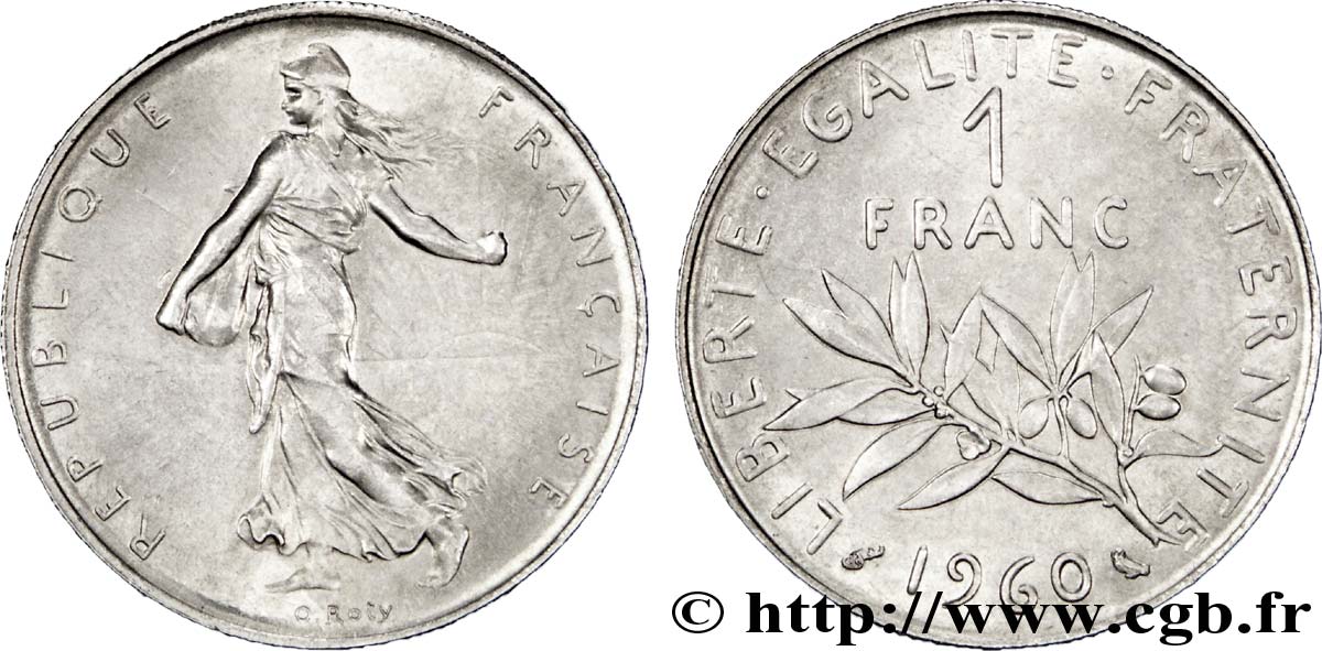 1 franc Semeuse, nickel 1960 Paris F.226/4 MS 