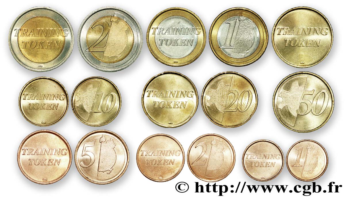BANQUE CENTRALE EUROPEENNE Série de huit training token n.d. SPL