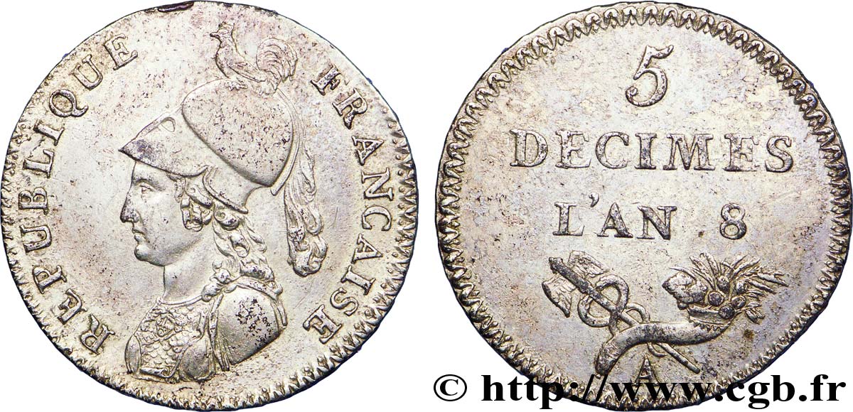 Essai de 5 décimes de Lorthior 1800 Paris VG.828  MBC 