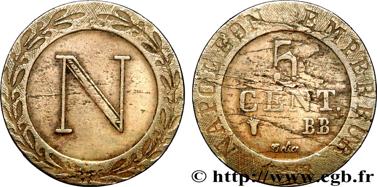 5 centimes 1808 Strasbourg VG.2057  S 