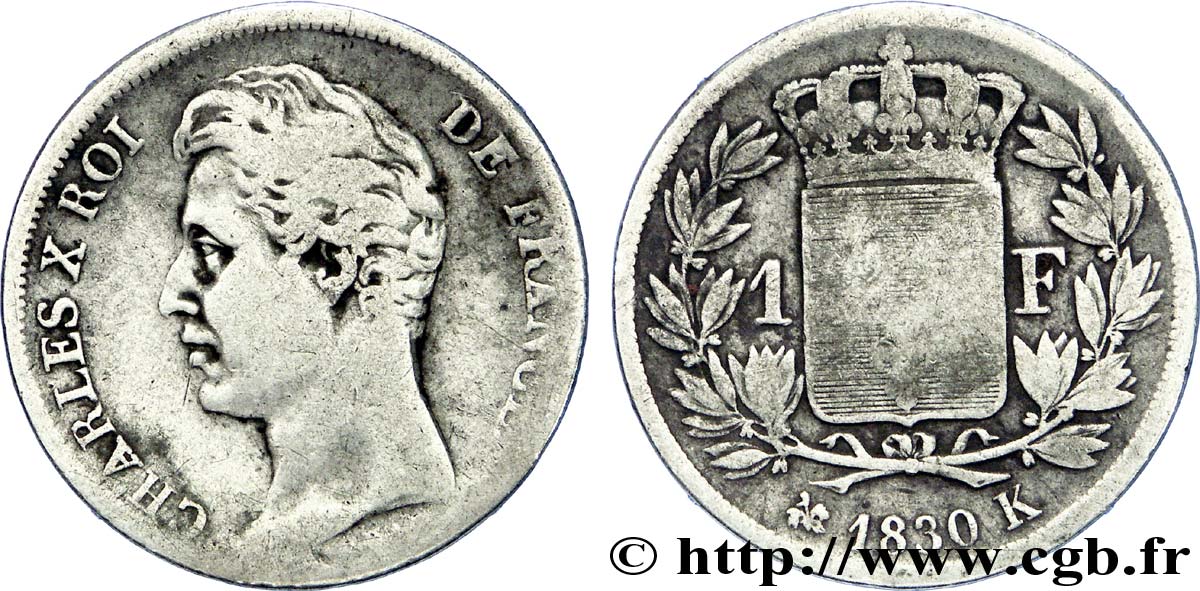 1 franc Charles X 1830 Bordeaux F.207A/29 TB 