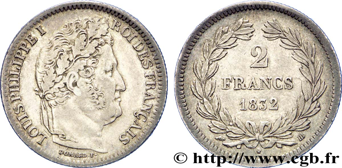 2 francs Louis-Philippe 1832 Strasbourg F.260/6 SS 