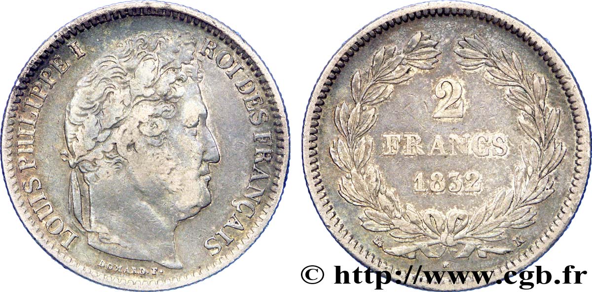 2 francs Louis-Philippe 1832 Bordeaux F.260/10 TB 