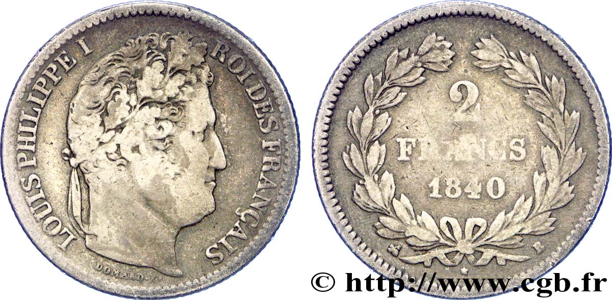2 francs Louis-Philippe 1840 Rouen F.260/77 TB 