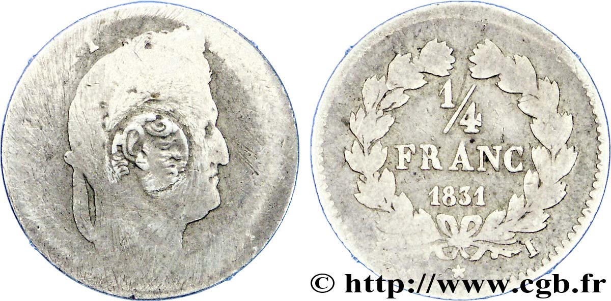 1/4 franc Louis-Philippe 1831 Limoges F.166/6 B 