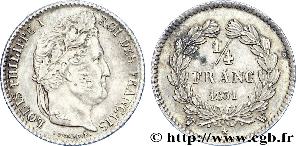 1/4 franc Louis-Philippe 1831 Lille F.166/11 SPL 