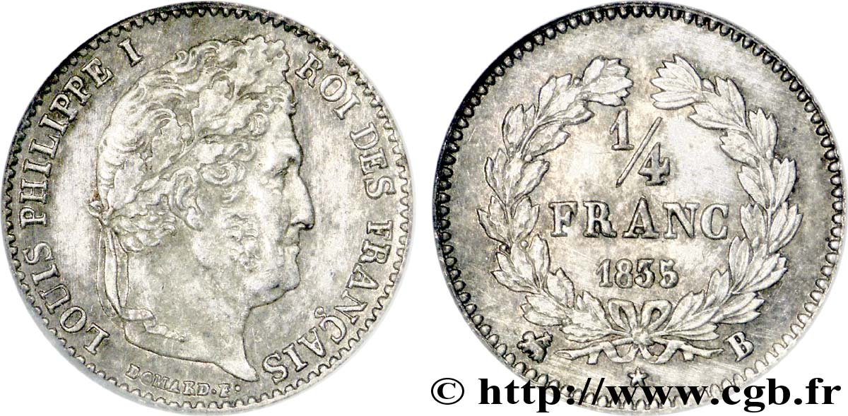 1/4 franc Louis-Philippe 1835 Rouen F.166/50 BB 