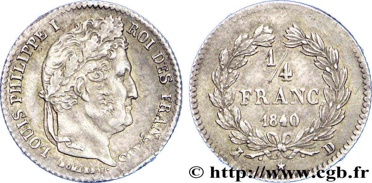 1/4 franc Louis-Philippe 1840 Lyon F.166/82 VZ 