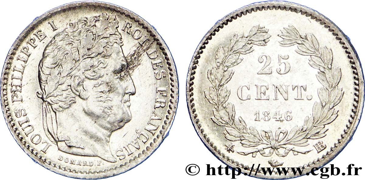 25 centimes Louis-Philippe 1846 Strasbourg F.167/6 MBC 