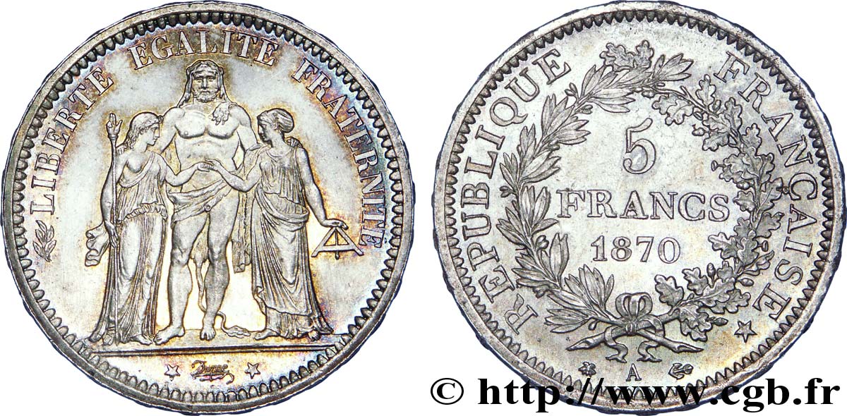 5 francs Hercule 1870 Paris F.334/1 SC 