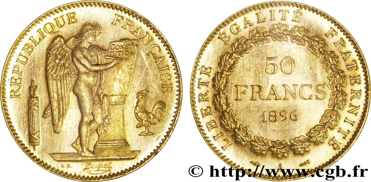 50 francs or Génie 1896 Paris F.549/4 AU 