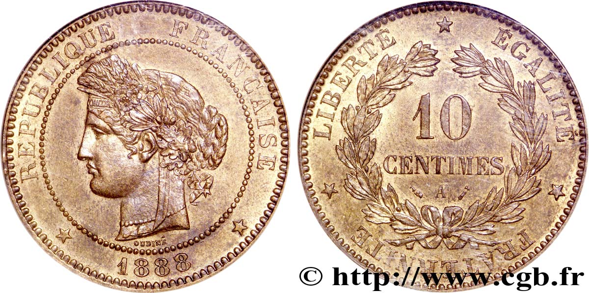 10 centimes Cérès 1888 Paris F.135/32 SUP 