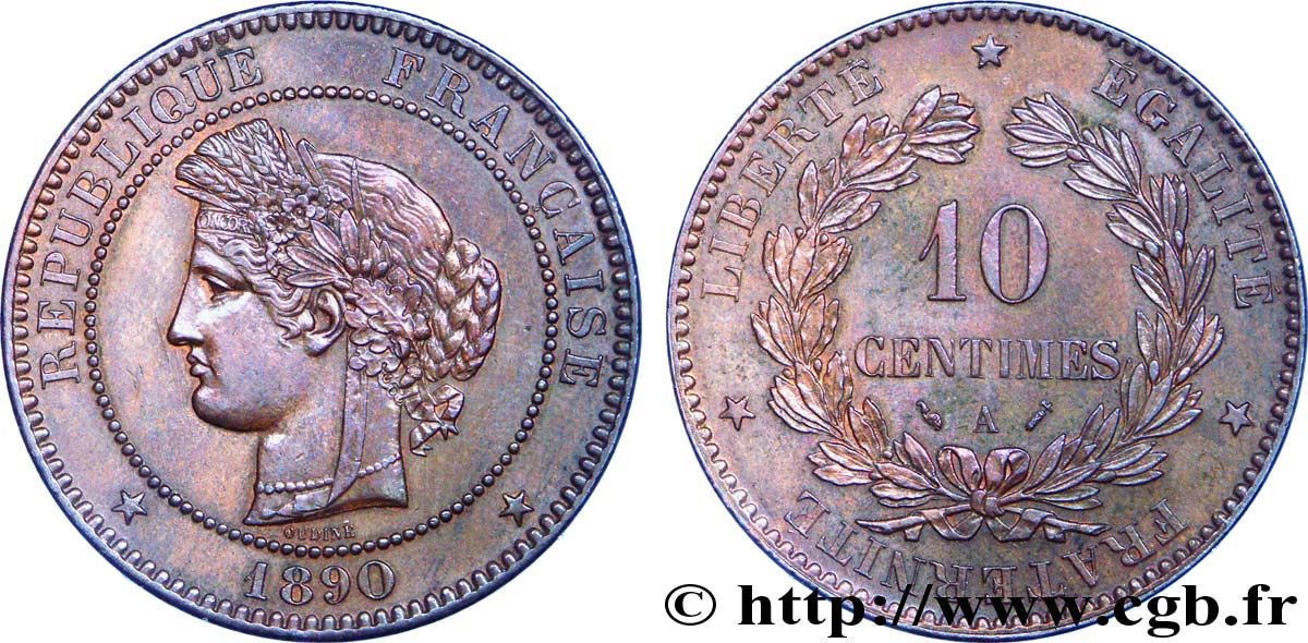 10 centimes Cérès 1890 Paris F.135/35 AU 
