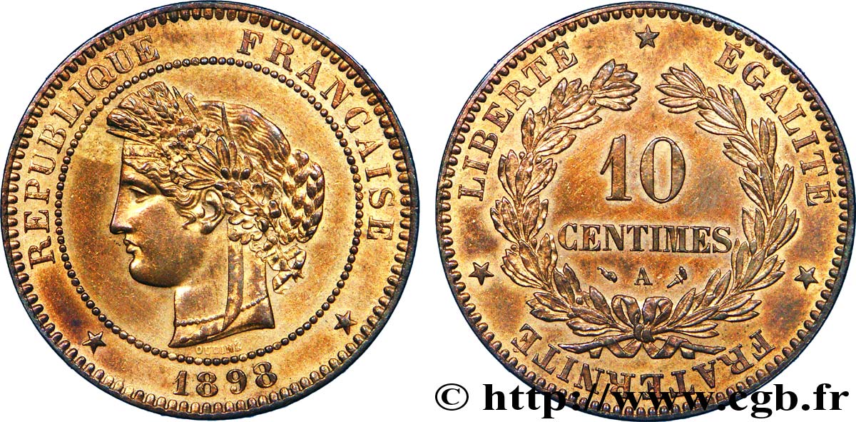 10 centimes Cérès 1898 Paris F.135/45 VZ 