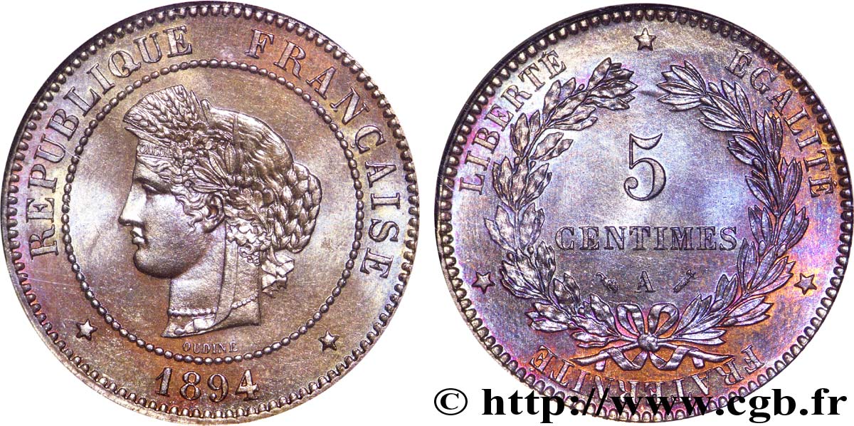 5 centimes Cérès 1894 Paris F.118/36 MS 