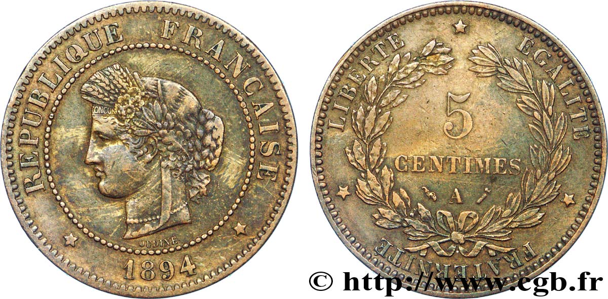5 centimes Cérès 1894 Paris F.118/36 BB 