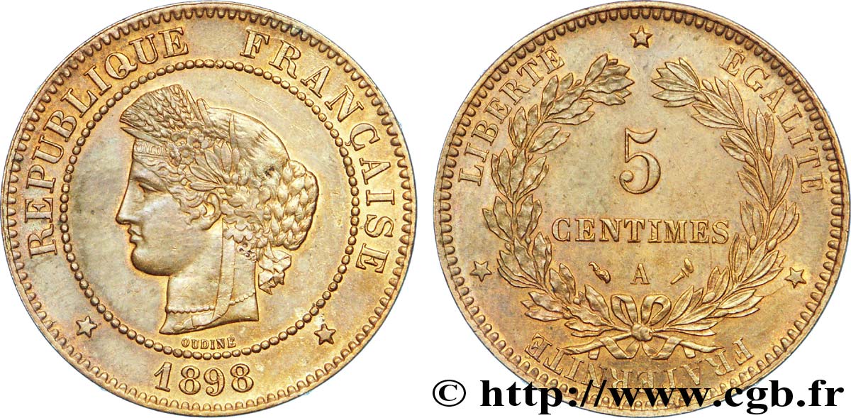 5 centimes Cérès 1898 Paris F.118/41 AU 