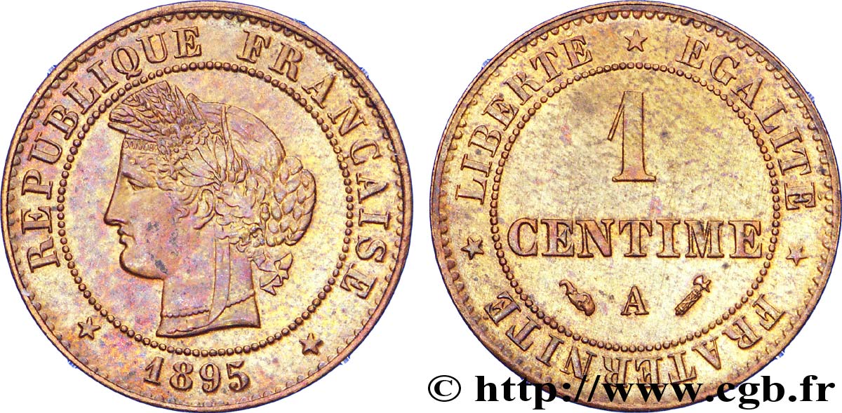 1 centime Cérès 1895 Paris F.104/22 EBC 