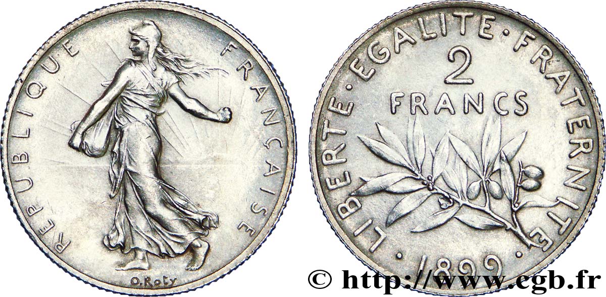 2 francs Semeuse 1899  F.266/3 AU 