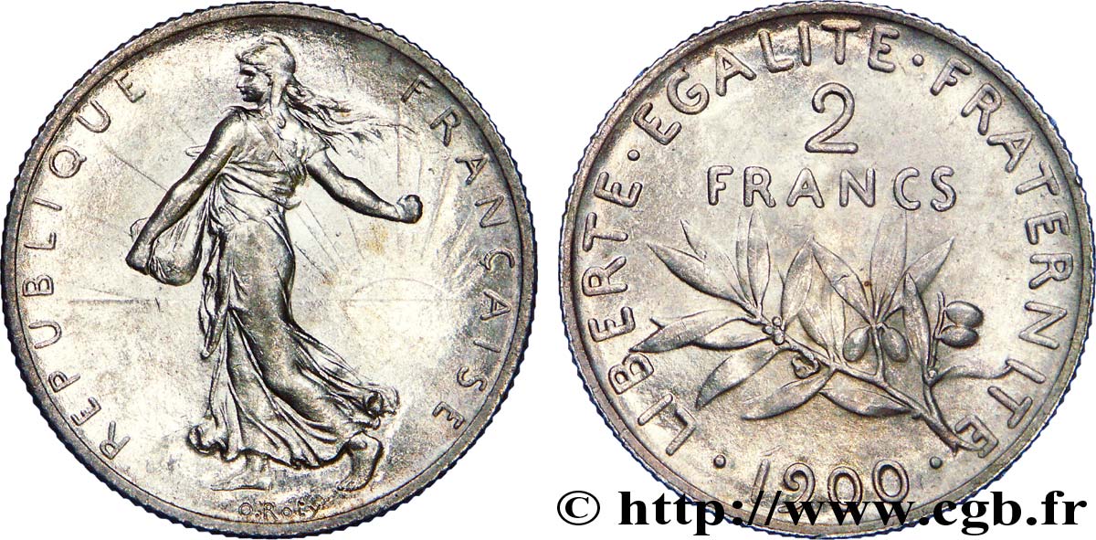2 francs Semeuse 1900  F.266/4 MBC 