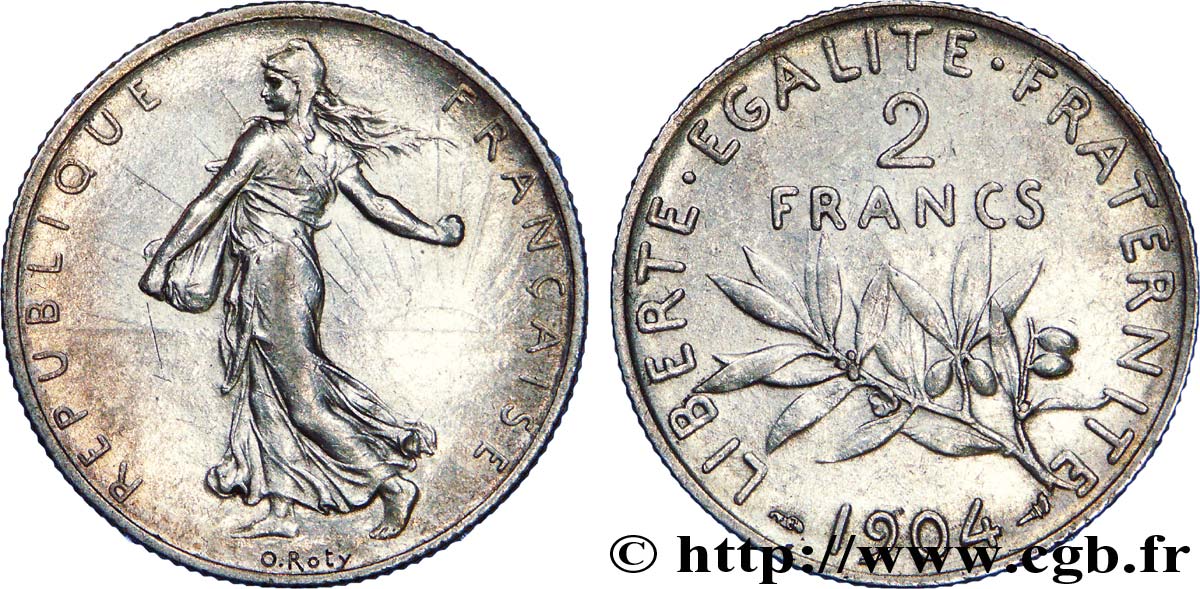 2 francs Semeuse 1904  F.266/8 SS 