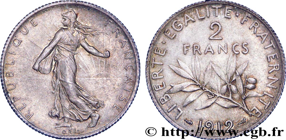 2 francs Semeuse 1912  F.266/13 SPL 