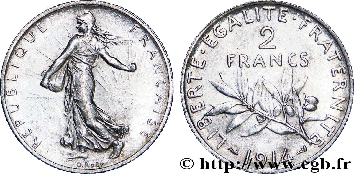 2 francs Semeuse 1914  F.266/15 EBC 
