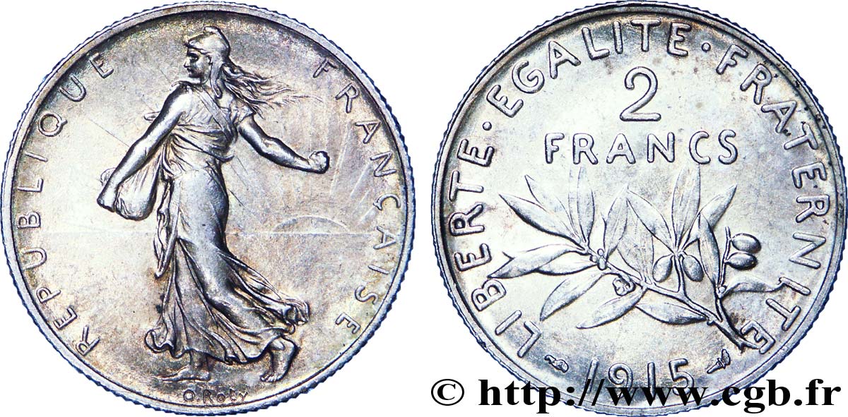 2 francs Semeuse 1915  F.266/17 VZ 