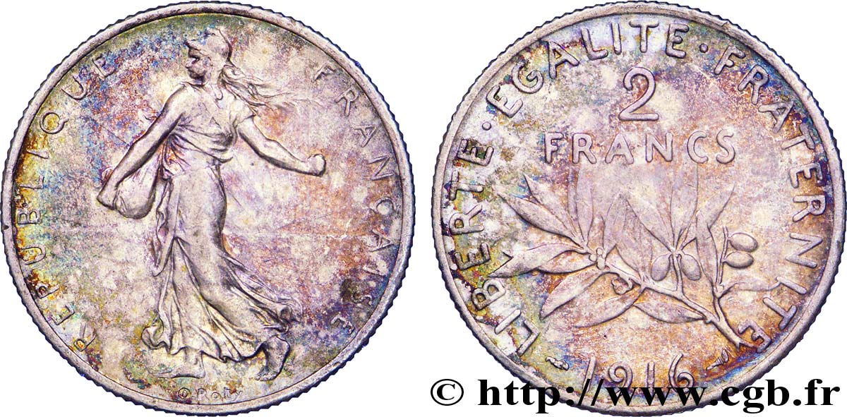 2 francs Semeuse 1916  F.266/18 XF 