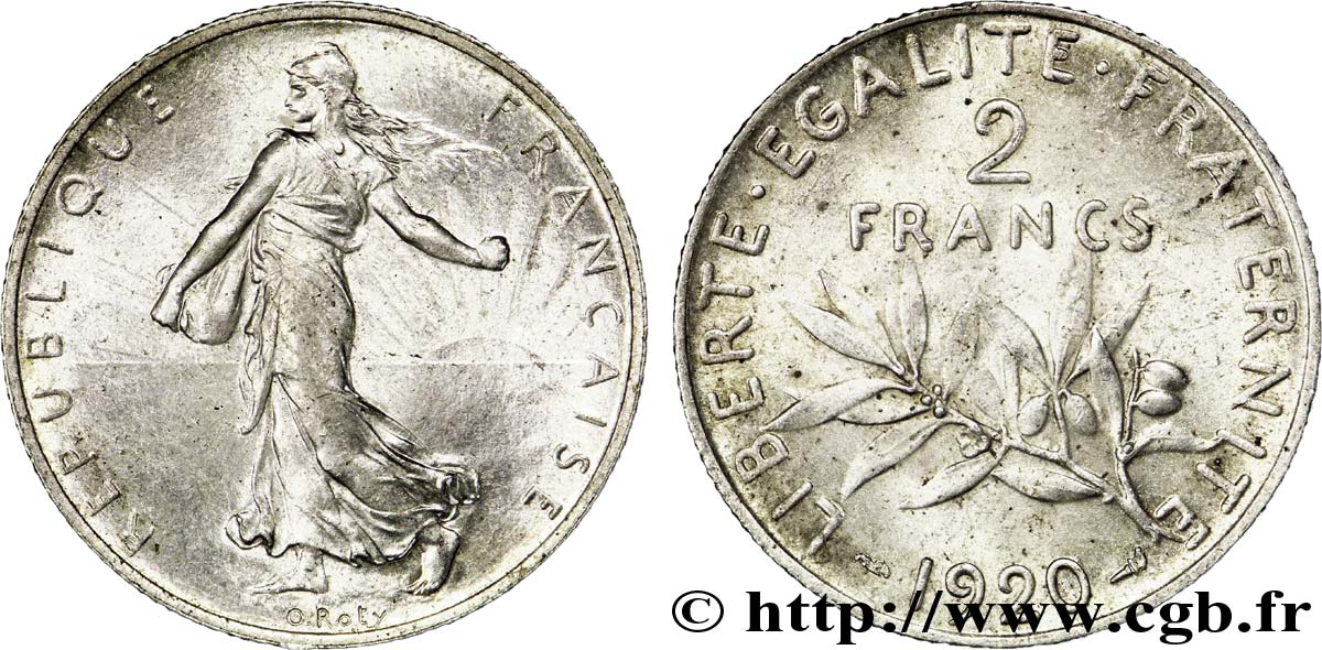 2 francs Semeuse 1920  F.266/22 VZ 